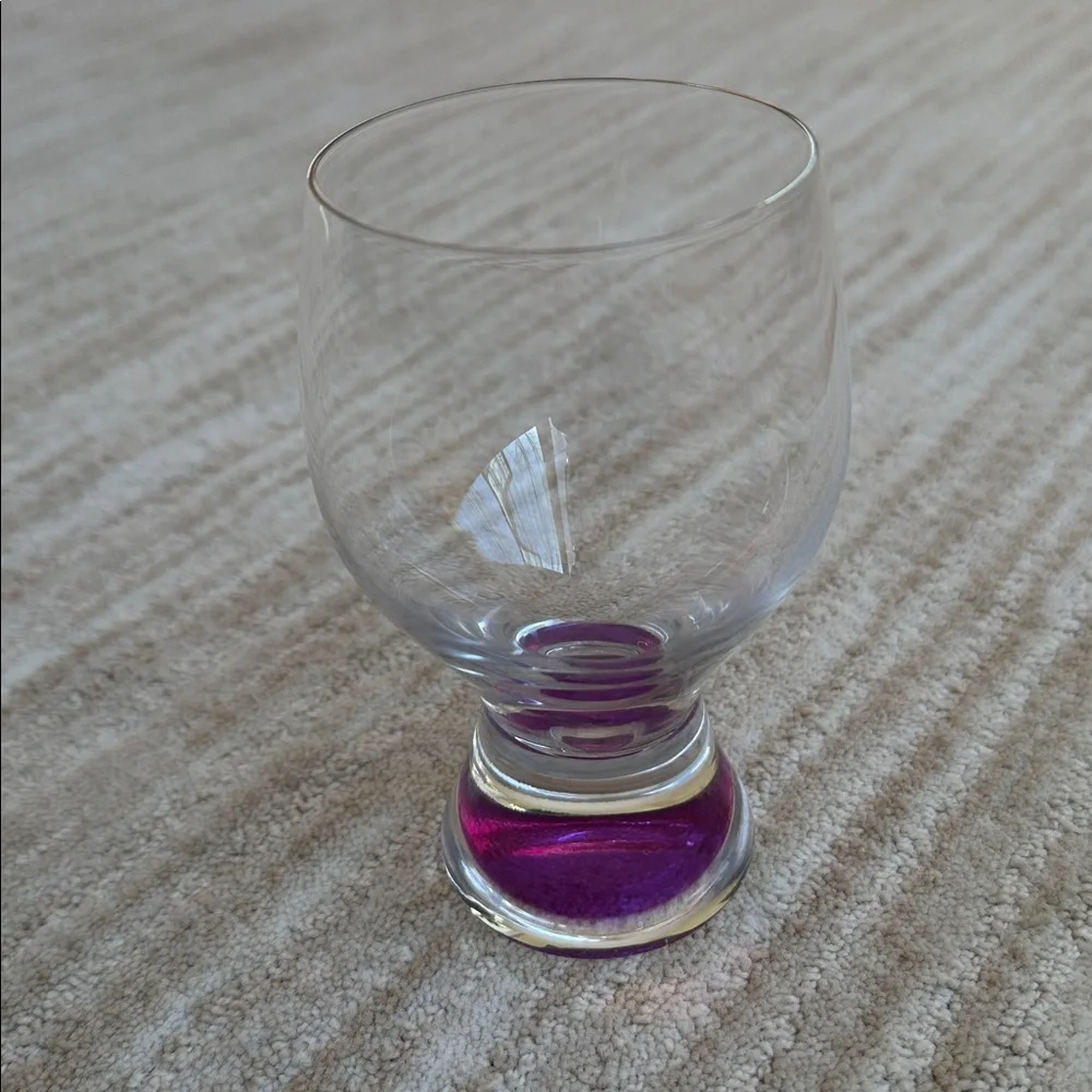 Vintage Set of 4 Colony Calypso Multi Color Drinking Glasses Cocktail Tumblers